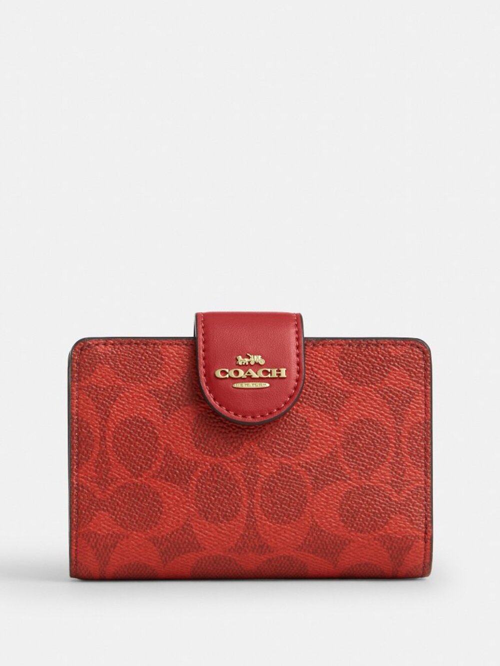 Coach Outlet Medium Corner Zip Wallet In Signature Canvas